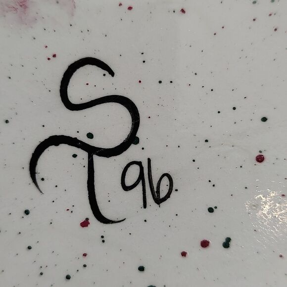 Vintage Santa's Cookies Plate Gingerbread Man Oval Scalloped Dish 1990's - Picture 7 of 9